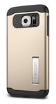 Galaxy S6 Case, Spigen Slim Armor Galaxy S6 Case with Air Cushion Technology and Kickstand for Galaxy S6 2015 - Champagne Gold