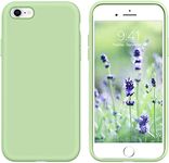 GUAGUA for iPhone 6s Plus Case iPhone 6 Plus Case Liquid Silicone Soft Gel Rubber Lightweight Microfiber Lining Cushion Texture Shockproof Protective Phone Case for iPhone 6 Plus/6s Plus Matcha Green