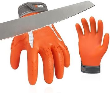 Vgo... NGG X1 Seamless Utility Gloves,Cut Resistant Safety Work Gloves,HPPE Anti-cut Liner,EN388 level C,ANSI level A3,Anti-slip Palm Mechanic Gloves(M,Orange,TP1112HY)