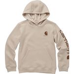 Carhartt Boys' Hoodie Fleece Pullover Sweatshirt, Malt, S