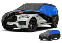 GUNHYI SUV Car Cover Waterproof Breathable, Outdoor Car Cover Rain Dust Sun UV Protection Universal fit Ford Kuga, Audi Q5, BMW X3, vw Tiguan, Volvo XC60, Toyota RAV4 etc. Fit SUV/4x4 (460 To 485cm)