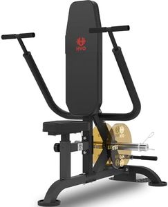 HVO Seated Dip Machine Tricep: Dip Machine Exercise for Biceps Black Plate Loaded Home Gym Training Equipment