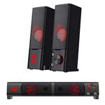 Redragon Orpheus GS550 Stereo 2.0 Speakers and Soundbar with LEDs Black