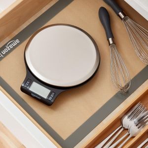 Amazon Basics Digital Kitchen Scale – LCD Display, Stainless Steel