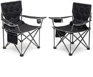 SUNNYFEEL Oversized Heavy-Duty Camping Chair with Armrest-Attached Bottle Opener - Supporting up to 500 lbs, Padded for Outdoor Relaxation at Camping, Parks, Sports Events and Picnics