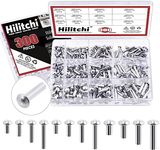 Hilitchi 300Pcs M4 M5 M6 Solid Aluminum Head Rivets with Storage Case, Brazier Head Rivets