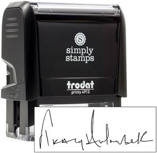 Custom Signature Stamp - Self Inking Personalized Signature Stamp | Choose Ink Color | Great for Signing Legal Documents, Checks and Other Paperwork at Home and at Work (Large)