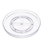 Amazon Basics Clear Lazy Susan Turntable Organiser, 30.5 cm, 2-Pack