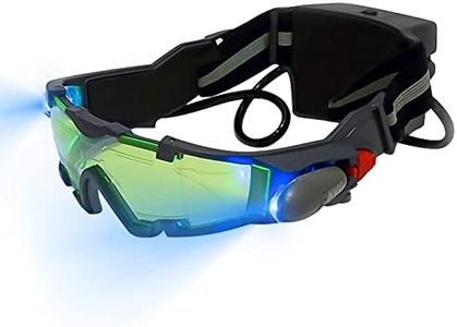 Nachar Occhiali di sicurezza per la visione notturna, regolabili per bambini, con luci a LED, protezione per gli occhi, con lenti anti-laser, per corsa, ciclismo, sci, regalo per ragazzi e ragazze