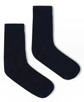 Jockey Kids Calf Length Cotton Socks 7800_Navy_7-8 Yrs