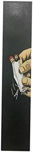 Toygogo 10x48inch Skateboard Grip Tape Sheet, Bubble Free Waterproof Scooter Grip Tape, Longboard Griptape, Sandpaper - Matchstick Men