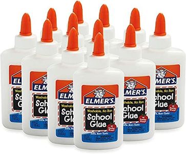 Elmers Liquid School Glue, Slime Glue & Craft Glue | Washable, Safe, Washable and Non-Toxic - Ideal for Children 4 Ounces Each, 12 Count, Great for Making Slime