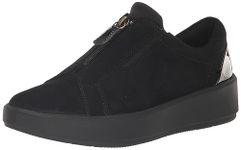 Clarks Collection Women's Layton Rae Sneaker, Black/Black Suede, 7 Medium US