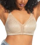 HACI Women's Full Coverage Minimizer Bra Non Padded Wirefree Full Figure Plus Size Bras for Large Bust(40D, Toffee)