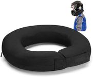 Briwooody Helmet and Neck Support Collar 360 Degree Tapered Racing Neck Brace Helmet Support with Hook and Loop Closure Racing Neck Collar for Racing(Black)