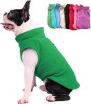 JACKO & CO - Fleece Vest Sweater with Leash Ring - Soft Lightweight Breathable for Puppies Small Medium Dogs, Kitten, Cats, Chihuahua - Warm for Fall/Autumn/Winter (Green, M)