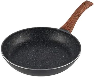 Vinod Zest Plus Die Cast Aluminium Frypan - 24 cm | Skillet Pan for Frying, Saute | 5mm Thick | 5 layer Coating| Wooden Finish Handle | Induction & Gas Base | 1 Year Warranty