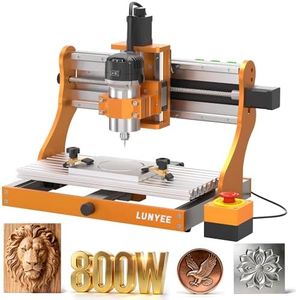LUNYEE 3020 Nova CNC Router Machine, All-Metal XYZ Axis Linear Guides and Ball screw with 800W Trimmer Router, Suitable for Cutting Aluminum, Brass, Wood, Acrylic, MDF, and Plastics