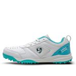 SG Fusion Cricket Shoe (Color: Teal & White, Size: UK6/ US7/ EU40) | for Mens & Boys | Material: Mesh & PVC | Enhanced Performance | Non-Slip Sole for Improved Durability for Stability