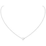 Silver Heart Necklace for Women 925 Sterling Silver Minimalist Jewelry Tiny Charm Pendant With 16 Inch Chain