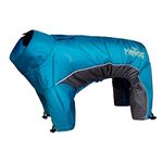 DOGHELIOS 'Blizzard' Full-Bodied Comfort-Fitted Adjustable and 3M Reflective Winter Insulated Pet Dog Coat Jacket w/Blackshark Technology, X-Large, Blue