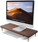 Monitor Stand Wood Riser Computer Monitor A Sturdy Computer Stand to Elevate Your Screen and Reduce Eye Strain and Maintain Body Position (Walnut Wood)