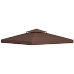 Outsunny 3 x 3(m) Gazebo Canopy Replacement Cover 2-Tier Roof Top Spare Part Coffee (TOP COVER ONLY)