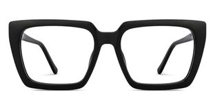 Lenskart Studio | KJO Collection | Black Full Rim Square Zero Power Bluecut & Antiglare Computer Eyeglasses For Eye Protection And Strain | Men & Women | Medium | LS E15666