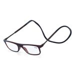 AEC Easyflex2 Reading Glasses With Magnetic Link Bridge Suitable For Near Vision | Rests Perfectly On Your Neck Portable & Light Frame (Lacque Brown, 1.75)