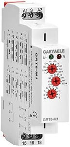 GAEYAELE 16A Multifunction Time Relay with 10 Function Choices AC/DC12V-240V Relay(GRT8-M1,AC/DC12V-240V)