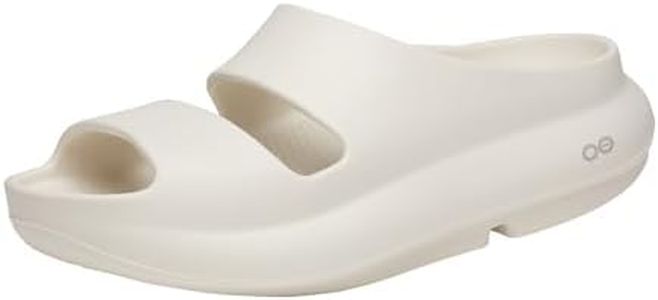 OOFOS womens Ooyea Slides, Chalk, 5 Women/3 Men