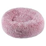 Vetasac Donut Dog Bed, Cat Calming Bed Anti-Anxiety Round Fluffy Faux Plush Soft Warming Cushion Sofa Beds for Small Medium Large Dogs Cats Washable JD003