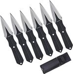 Throwing Knives, Sahara Sailor Throwing Knives Set 6 Pack, Stainless Steel Well-balanced Throwing Knife with Nylon Sheath for Competition and Recreation, 7.48 inches