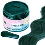 INH Semi Permanent Hair Color Emerald, Color Depositing Conditioner, Temporary Hair Dye, Tint Conditioning Hair Mask, Safe, Green Hair Dye - 6oz