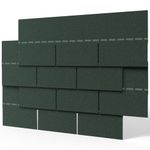 INMOZATA Pack of 18pcs Asphalt Roof Shingles 2.61sqm Self-adhesive Sheds Roofing Felt Shingles Tiles for Most Roof of Sheds Arbour Porch Wendy House Doghouse Log Cabin (Square 3 Tab Shingles, Green)