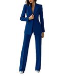 Women Suit 2 Pieces Business Pant Suit Sets Formal Office Lady Outfits Peak Lapel Women's Suiting for Work Professional Navy Blue