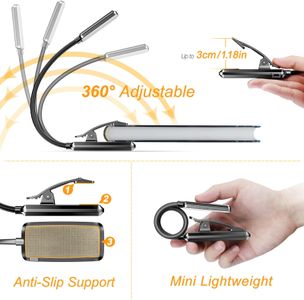 Gritin 9 LED Book Light – Portable Clip-On Reading Lamp