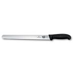 Victorinox Swiss Army Cutlery Fibrox Pro Serrated Slicing Knife, 12-Inch, Black, Medium (47641)