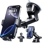 VANMASS True Upgrade [Top Military-Grade] Car Phone Holder, [2024 Strongest Suction & Clip] Cell Car Mount Windshield Dash Vent Truck Stand Cradle for iPhone 16 Pro Max 15 14 13 Android, Matt Blue