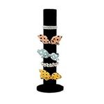 FSSTUD Vertical Tower Hair Tie Scrunchie Organizer Holder Bracelet Display Stand Holder Rack Black Velet