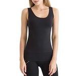 WOOD MEETS COLOR Women Shaping Control Vest Tops Slimming Tummy Control Camisole Compression Tank Seamless Body Shaper Shapewear Underwear (Black ， S)