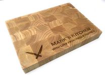 Personalised Extra Thick End Grain Heveawood Chopping Board
