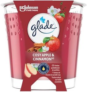 Glade - Vela vegana con aroma infundido, aceites esenciales, nueva fórmula sin aceite de palma - Cosy Apple & Canamon - 1 vela