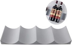 Refrigerator Bottle Rack | Plastic Wine Rack Bottle Holder | Universal Kitchen Fridge Wine Rack | Stackable Table Shelf | for Table Pantry Cabinet Beer Holder Drinking Bottles Shelf, Grey (1)