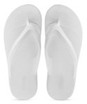 PARAGON EVK1129G Men's Lightweight, Waterproof White Flip Flops | Comfortable Slippers with Durable Anti-Skid Sole, Cushioned Footbed & Sturdy Build for Outdoor Use