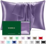 SGMSILK Mulberry Silk Pillowcase for Skin and Hair Health, Luxury 22 Momme 6A+ Mulberry Silk Pillow Cover with Hidden Zipper, Single-Sided Silk Pillow Case,1 Pack(Queen 20"x30", Dark Purple)