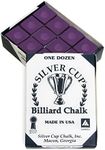 Silver Cup Billiard CHALK - ONE DOZ