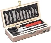 X-ACTO Products - X-ACTO - Knife Set, 3 Knives, 10 Blades, Carrying Case - Sold As 1 Each - Three styles with assorted blades that fit all three knives. - Convenient carrying case. -