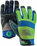 Fish Monkey Mens Fish Monkey Utility Glove Neon Green Royal Blue Medium FM19-NGRROY-M, Neon Green/Royal Blue, Medium