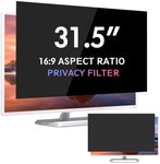 FILMEXT 31.5 inch Computer Privacy Screen Filter for 16:9 Widescreen Monitor, Removable 31.5 in Anti Blue Light Anti Glare Anti Spy Privacy Filter Shield-(27 7/16×15 7/16)